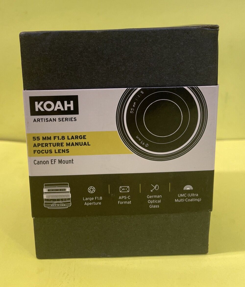 Koah Artisans 55mm f/1.8 Large Aperture Manual Focus camera Lens for Canon